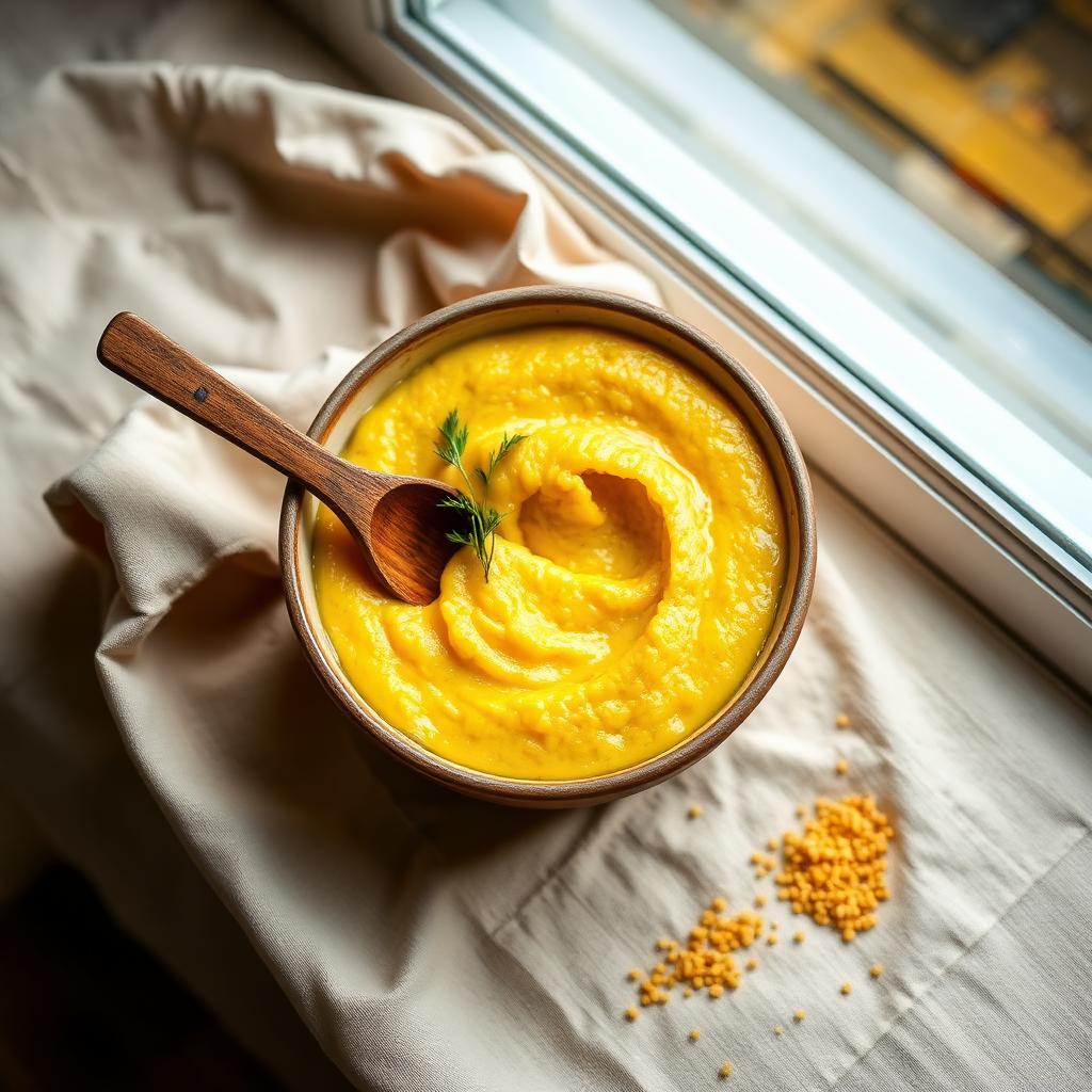 Kremasta polenta v skodelici